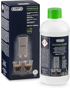 De’Longhi Original EcoDecalk DLSC500 Descaler for Coffee Machines and Fully Automatic Coffee Machines, Universal Limescale Remover for 5 Descaling Operations, Contains Natural Raw Materials of Organic Origin, 500 ml